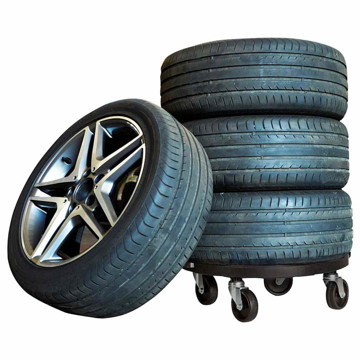 plantevogne 3 stk. med hjul 275 kg diam. 40 cm sort