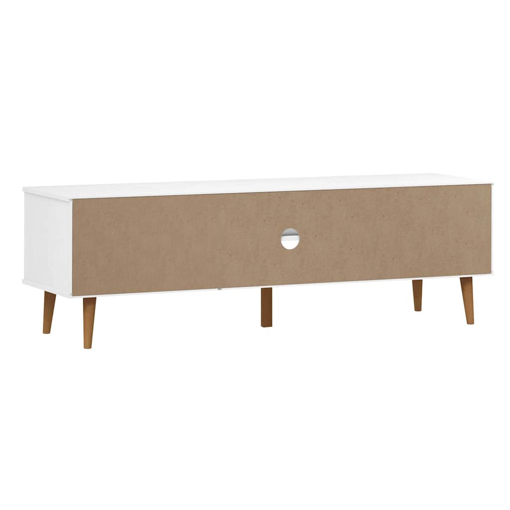 tv-skab MOLDE 158x40x49 cm massivt fyrretræ hvid
