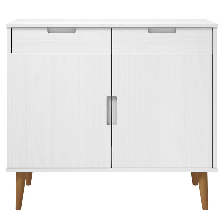 skænk MOLDE 90x40x80 cm massivt fyrretræ hvid