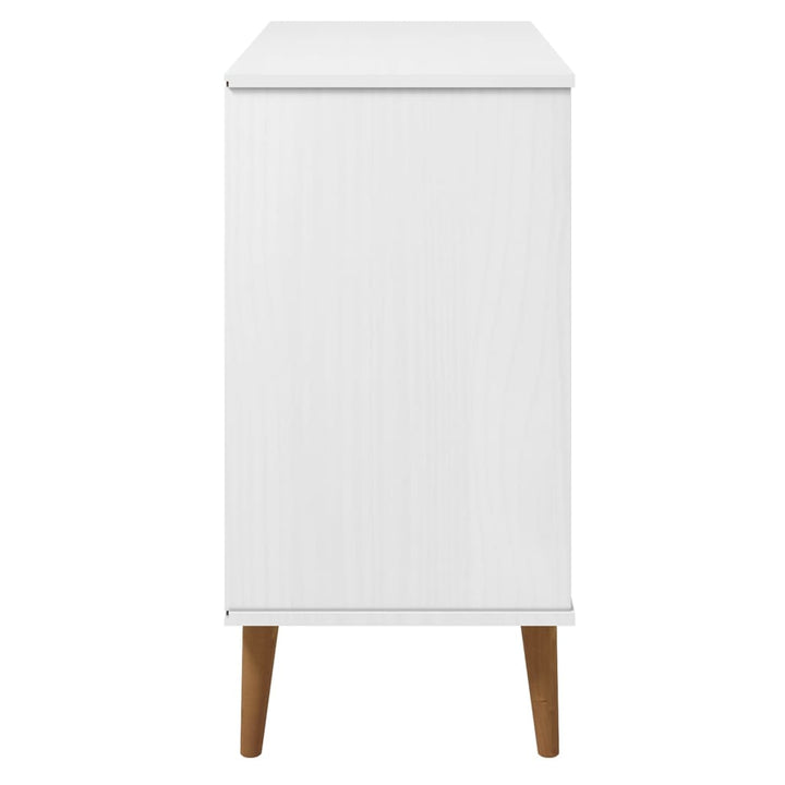 skænk MOLDE 90x40x80 cm massivt fyrretræ hvid