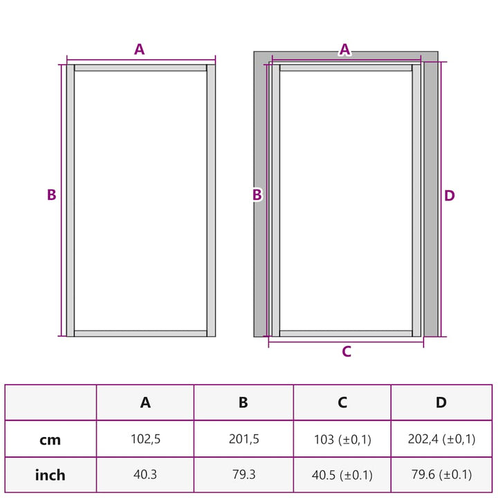 dør 102,5x201,5 cm sikkerhedsglas mat glas og aluminium sort
