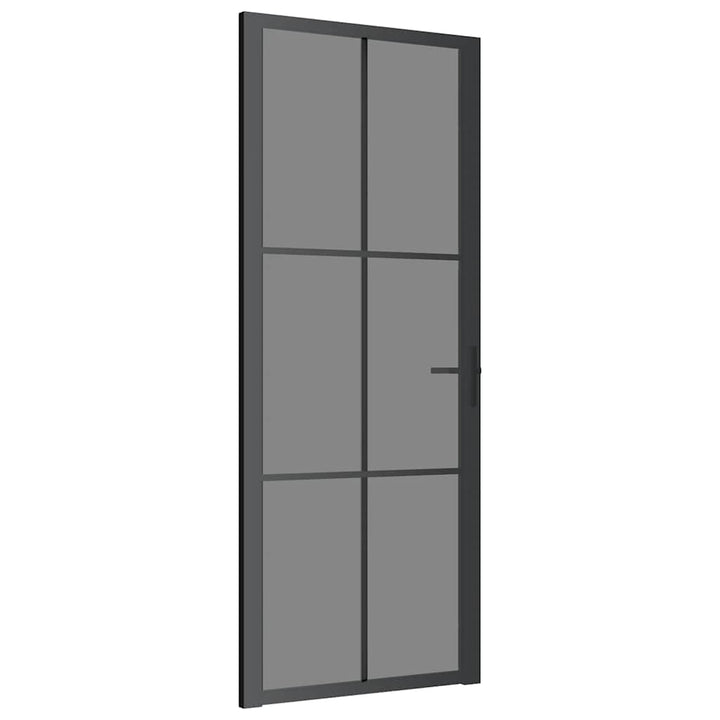 dør 83x201,5 cm sikkerhedsglas og aluminium sort