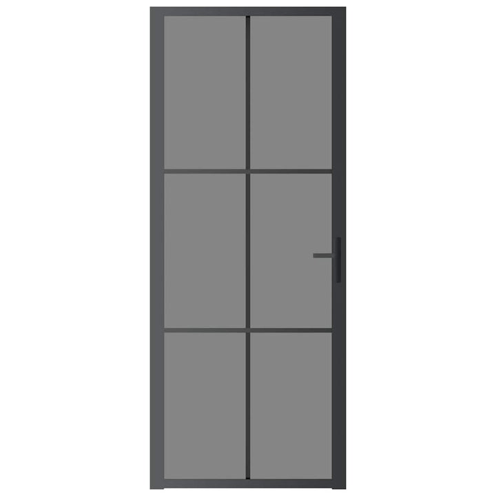 dør 83x201,5 cm sikkerhedsglas og aluminium sort