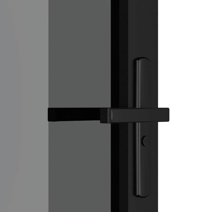 dør 93x201,5 cm sikkerhedsglas og aluminium sort