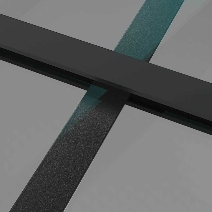 dør 93x201,5 cm sikkerhedsglas og aluminium sort