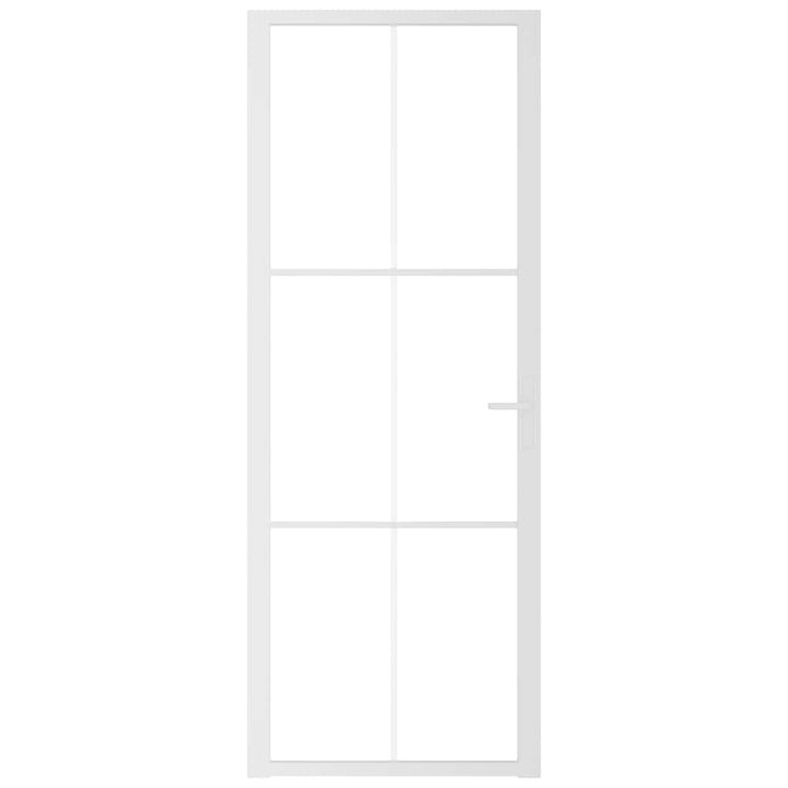 dør 76x201,5 cm sikkerhedsglas og aluminium hvid