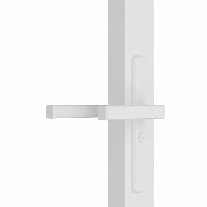 dør 76x201,5 cm sikkerhedsglas og aluminium hvid