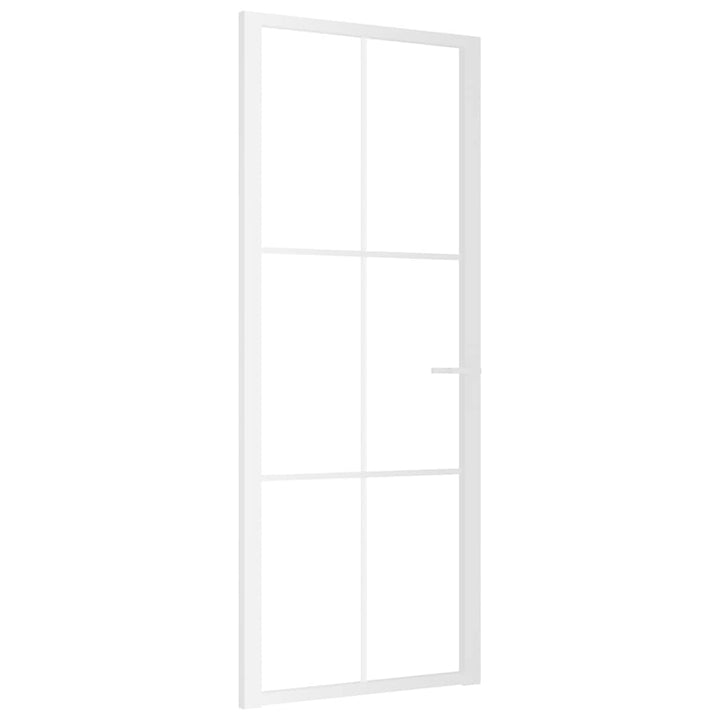 dør 83x201,5 cm sikkerhedsglas og aluminium hvid