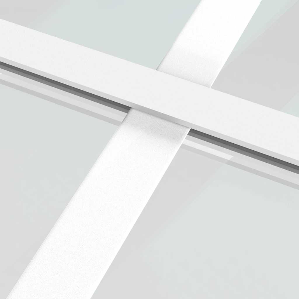 dør 83x201,5 cm sikkerhedsglas og aluminium hvid