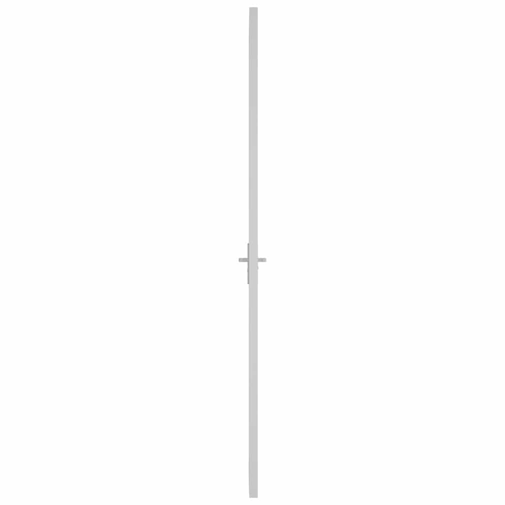 dør 76x201,5 cm mat glas og aluminium hvid