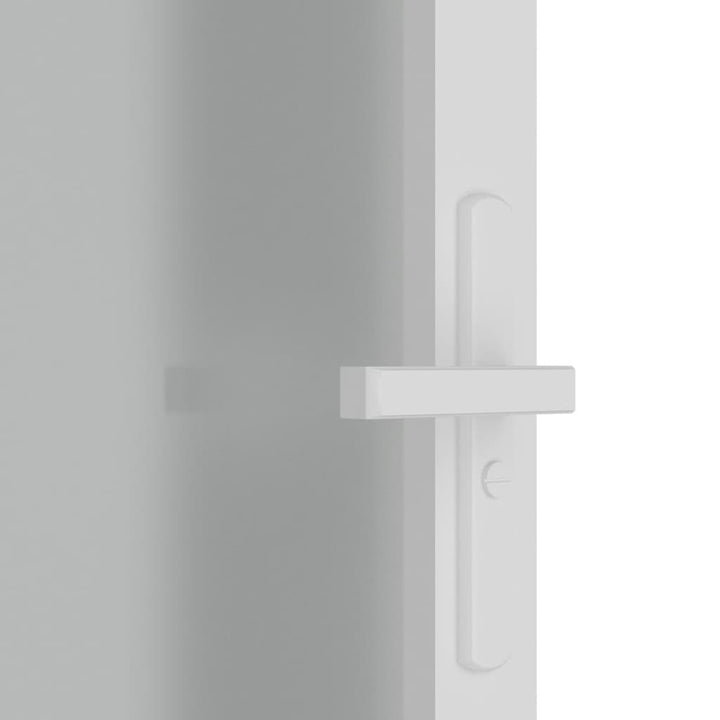dør 76x201,5 cm mat glas og aluminium hvid