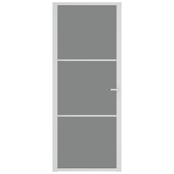 dør 83x201,5 cm sikkerhedsglas og aluminium hvid