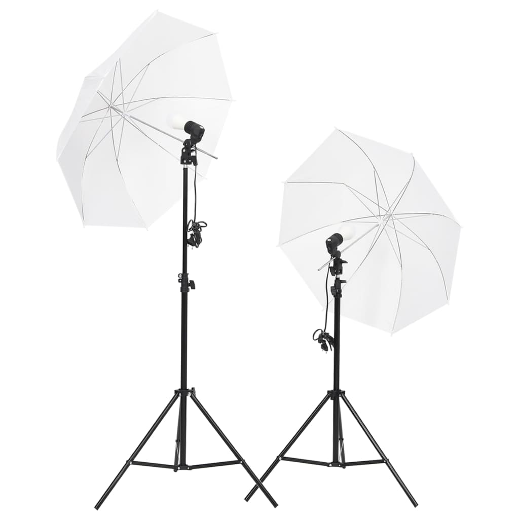 fotostudiesæt med fotolampesæt + fotobaggrund og reflektor