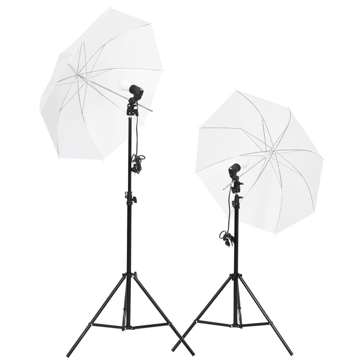 fotostudiesæt med fotolampesæt + fotobaggrund og reflektor