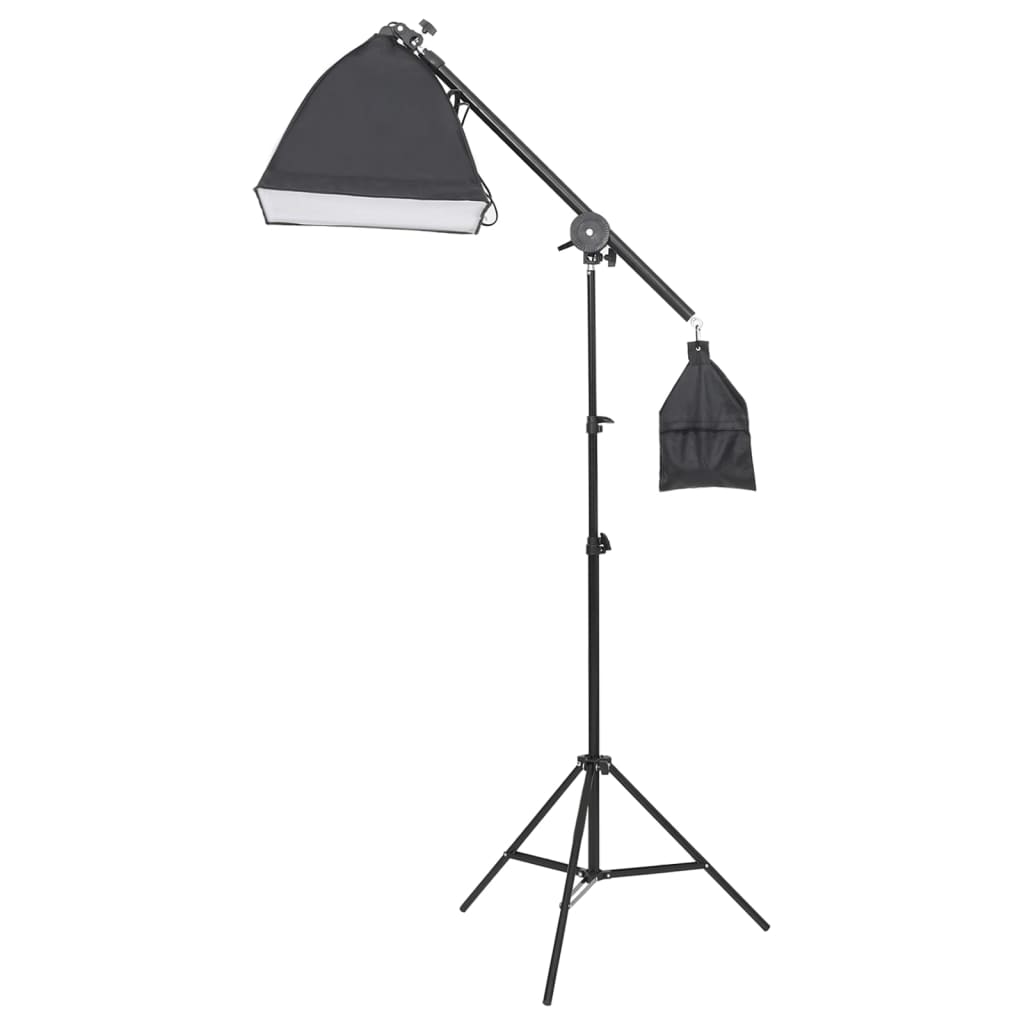 fotostudiesæt med lampesæt og fotobaggrund