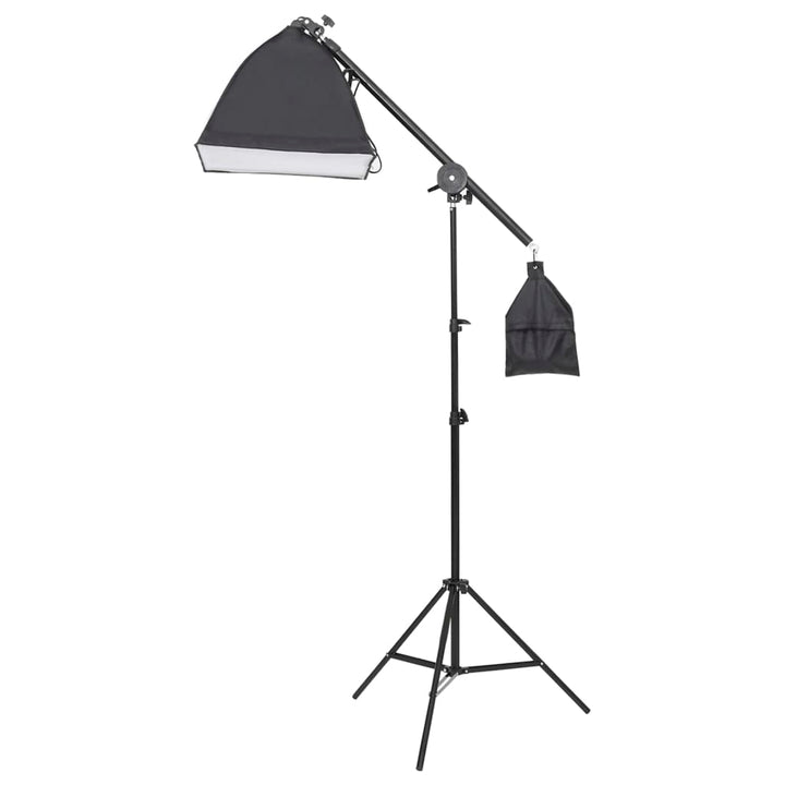 fotostudiesæt med lampesæt og fotobaggrund