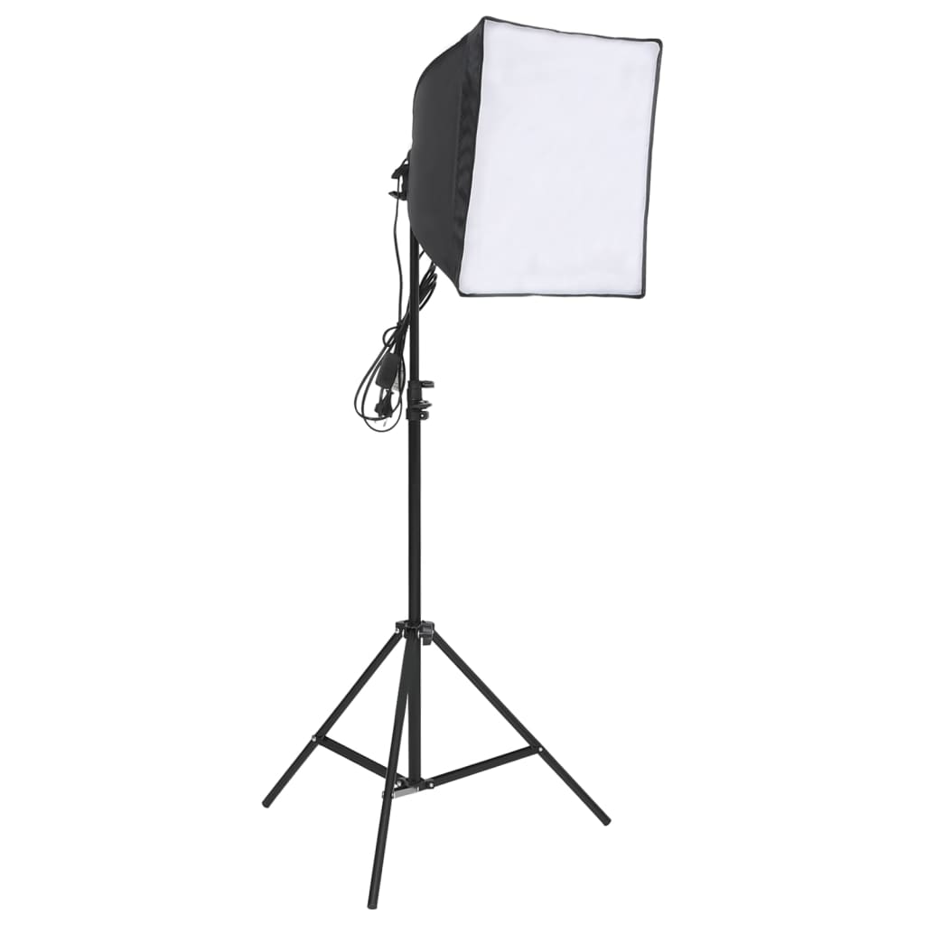 fotostudiesæt med lampesæt og fotobaggrund