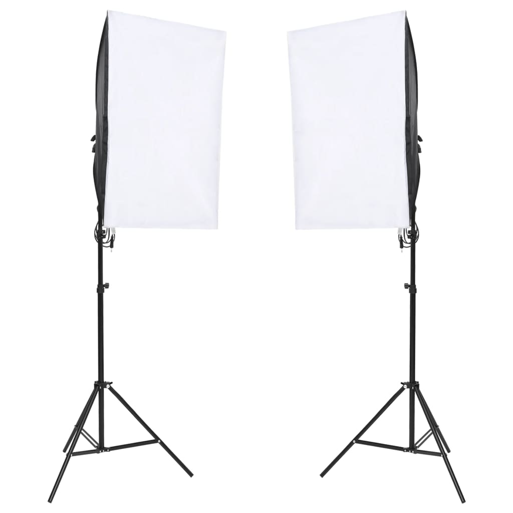 fotostudiesæt med lampesæt og fotobaggrund