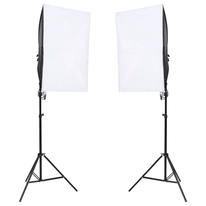 fotostudiesæt med lampesæt og fotobaggrund