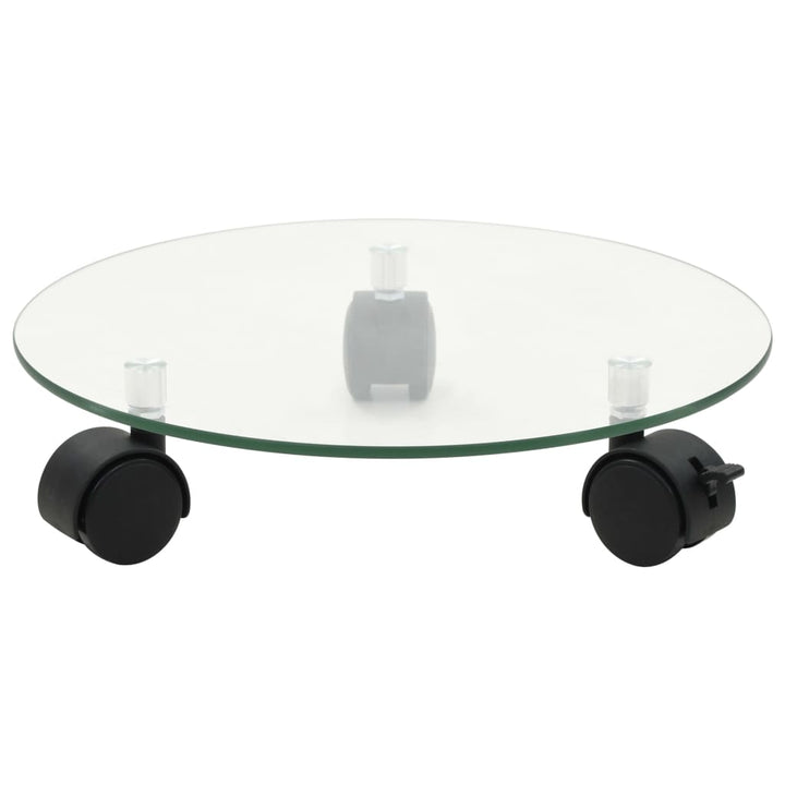 plantevogne 4 stk. 28 cm rund hærdet glas