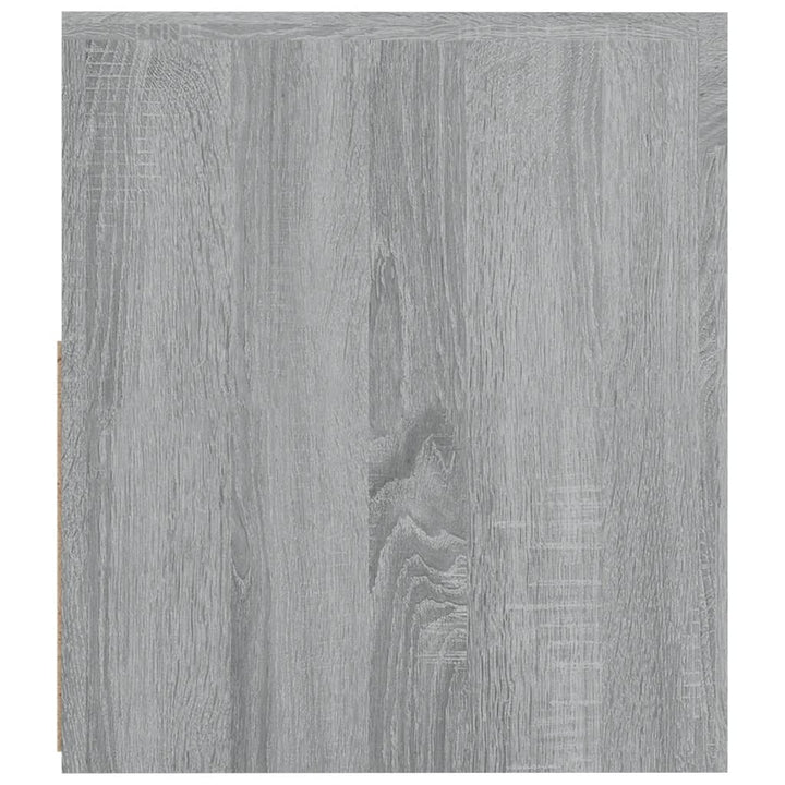 sengeborde med LED-lys 2 stk. 60x35x40 cm grå sonoma-eg
