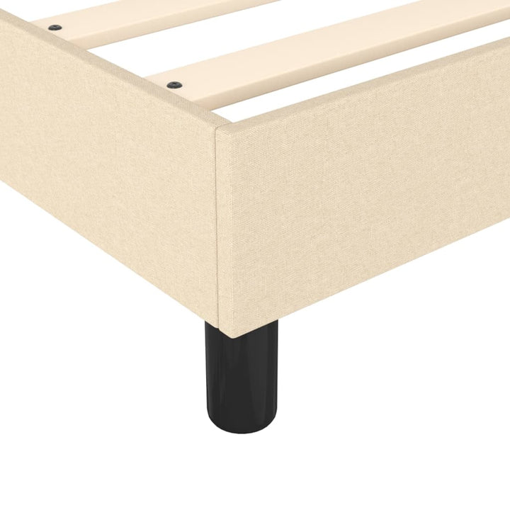 kontinentalseng med madras 100x200 cm stof cremefarvet
