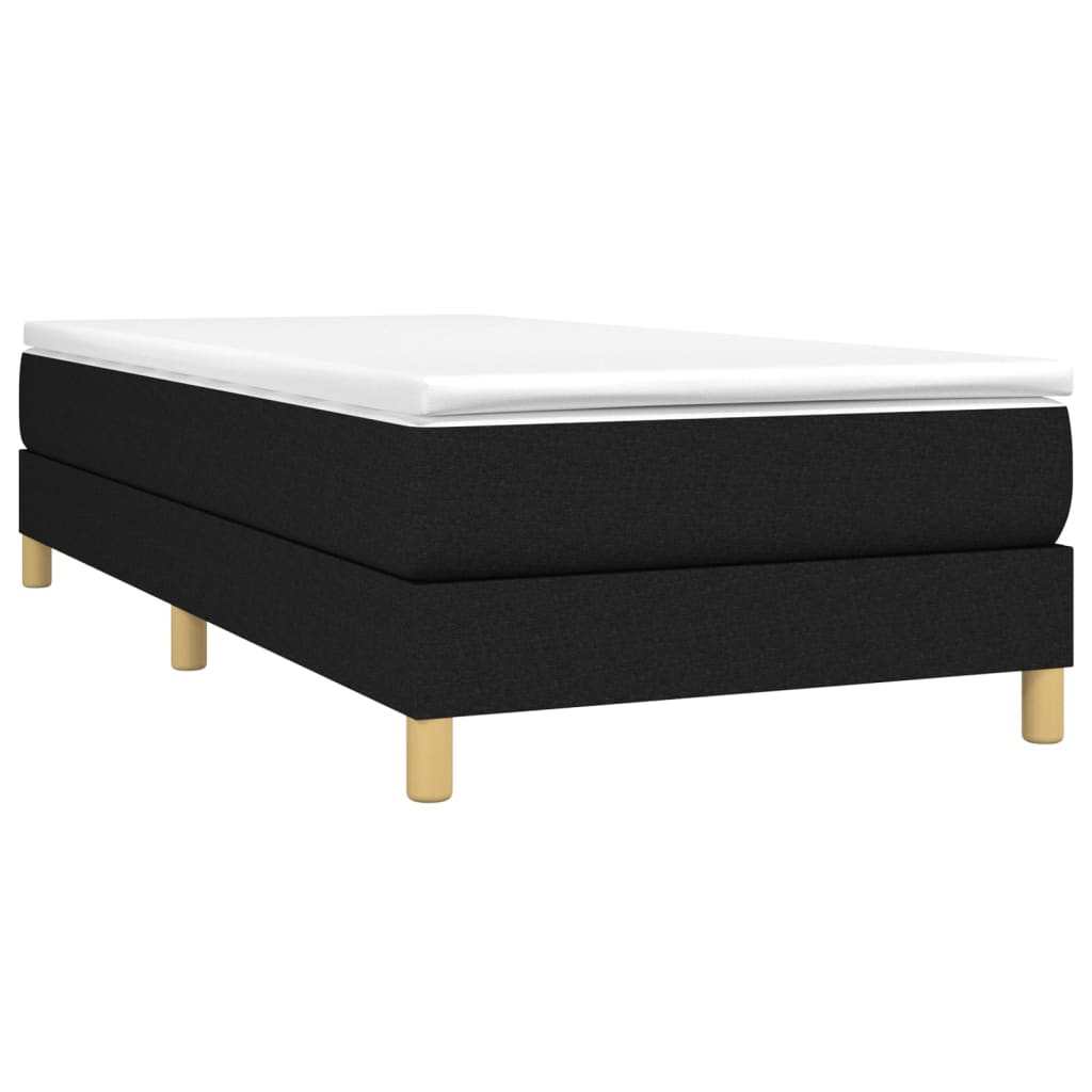 kontinentalseng med madras 100x200 cm stof sort