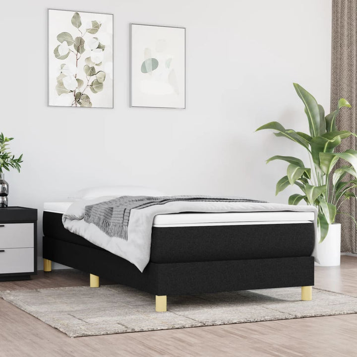 kontinentalseng med madras 100x200 cm stof sort