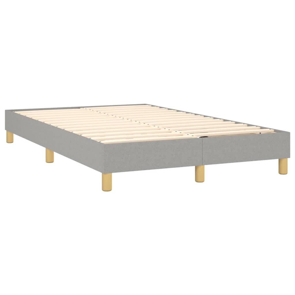 kontinentalseng med madras 120x200 cm stof lysegrå