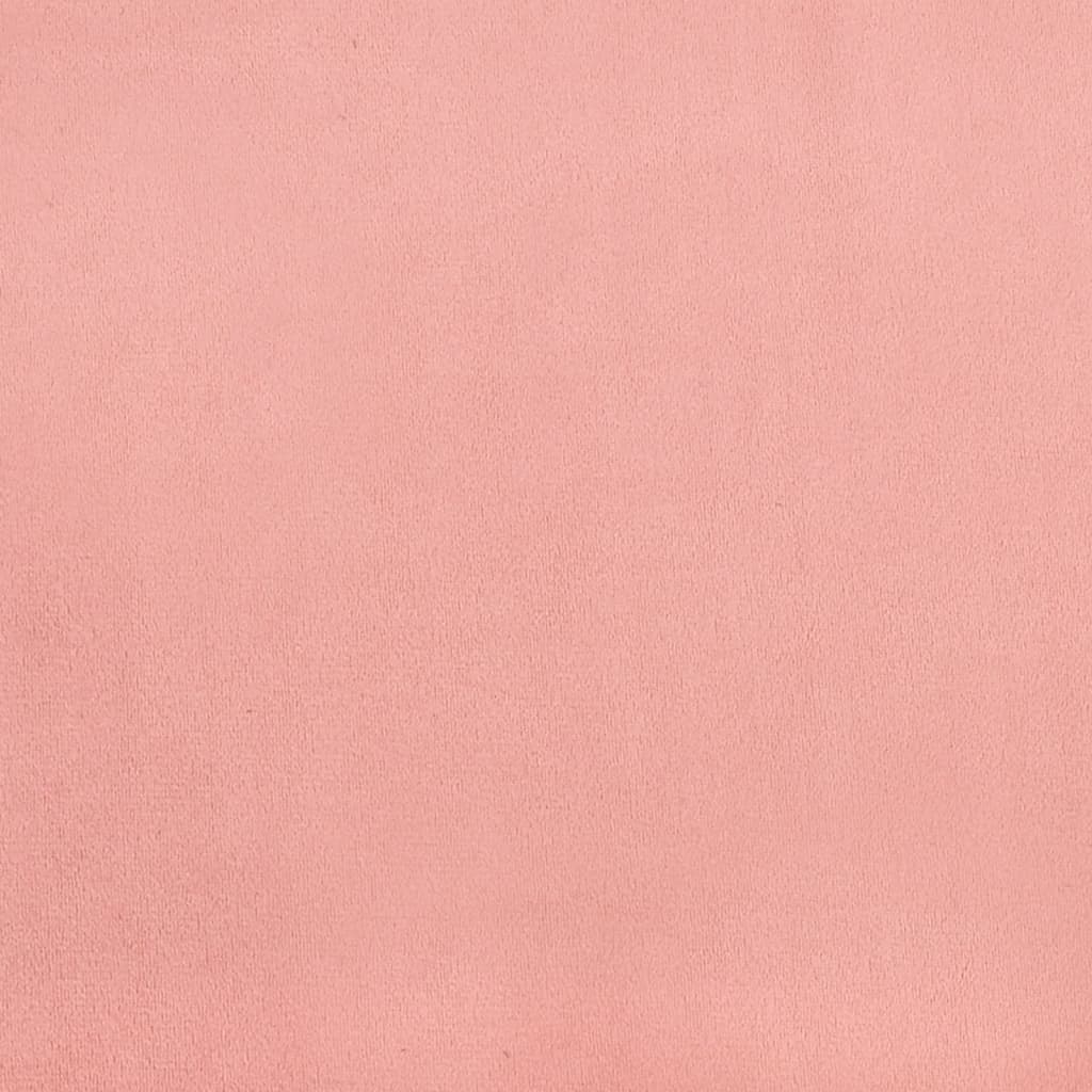 kontinentalseng med madras 100x200 cm fløjl lyserød