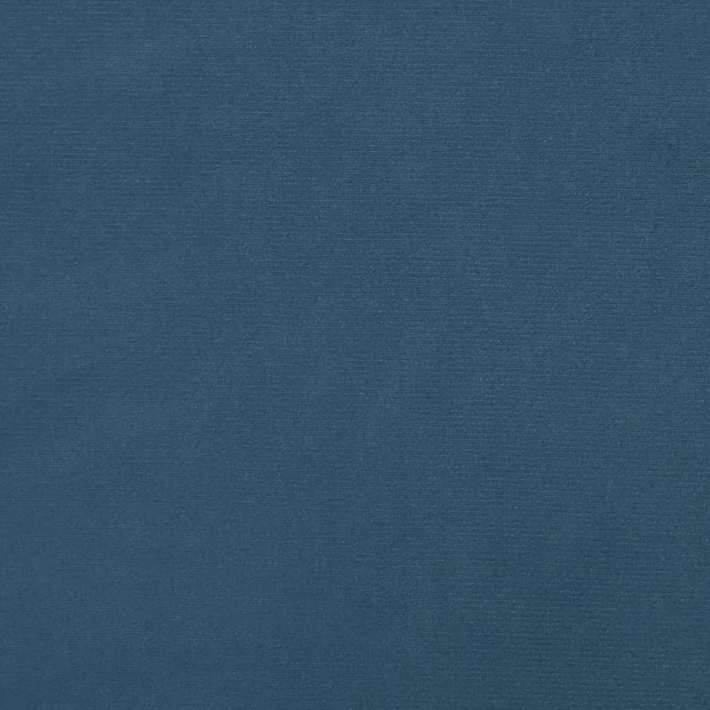 kontinentalseng med madras 180x200 cm fløjl mørkeblå