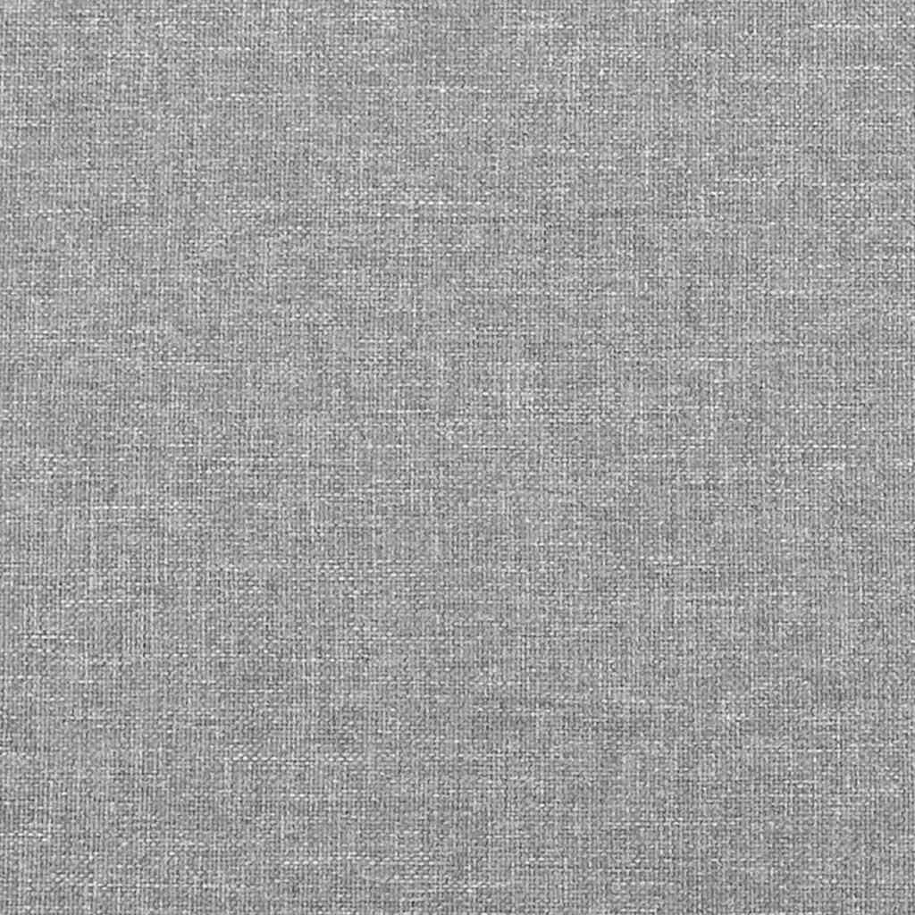 kontinentalseng 200x200 cm stof lysegrå