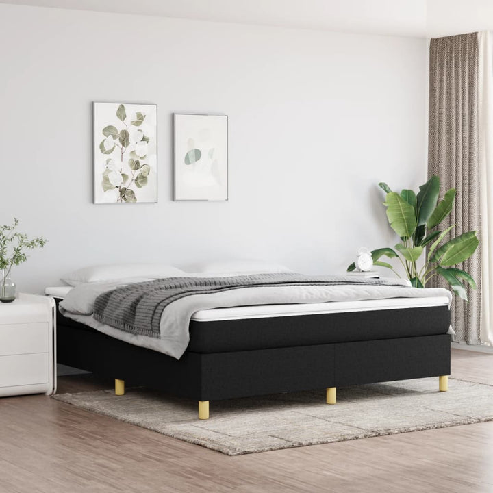 kontinentalseng med madras 160x200 cm stof sort