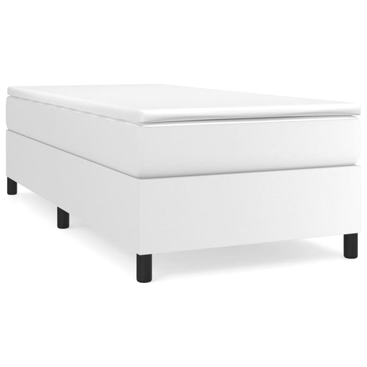 kontinentalseng 80x200 cm kunstlæder hvid