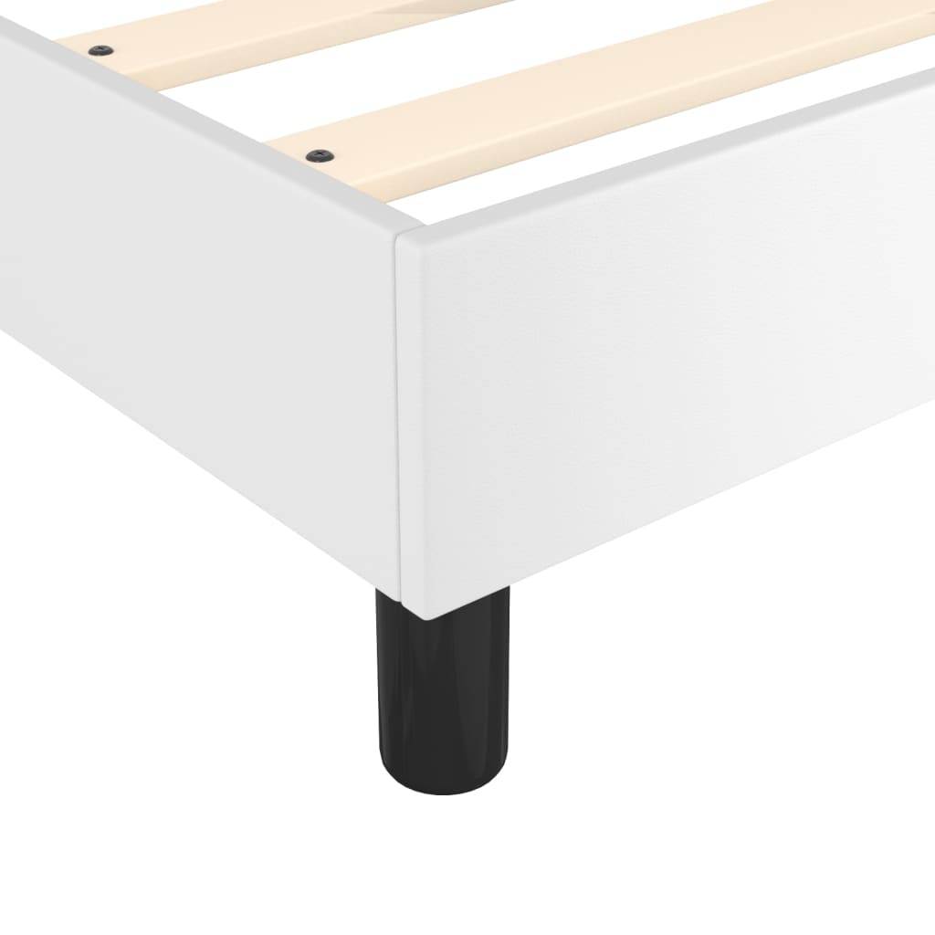kontinentalseng 80x200 cm kunstlæder hvid