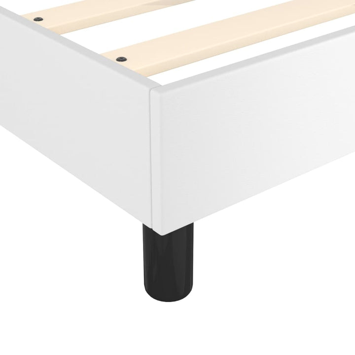 kontinentalseng 90x200 cm kunstlæder hvid