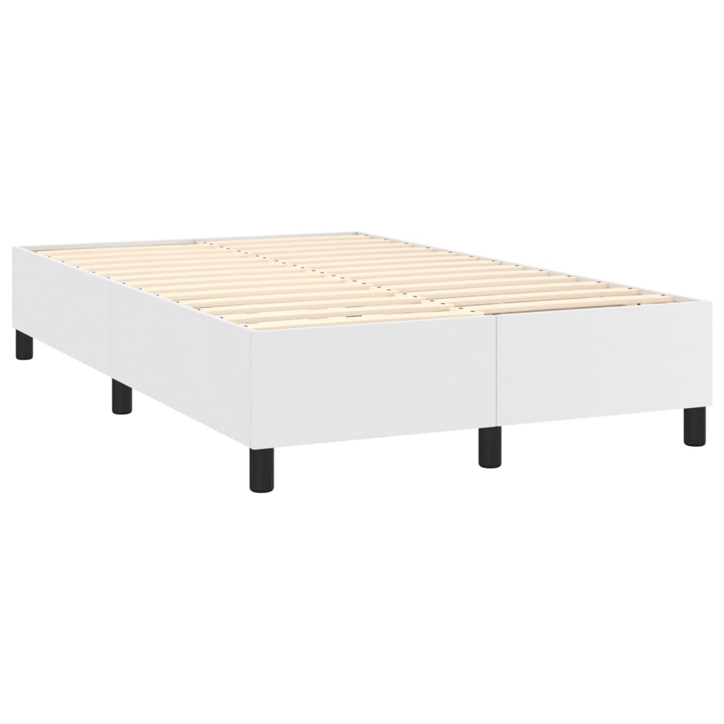 kontinentalseng 120x200 cm kunstlæder hvid