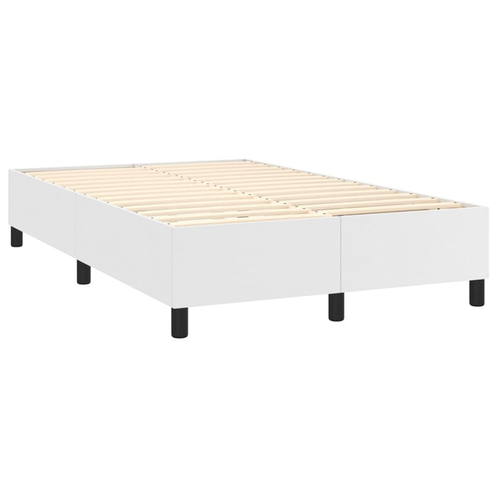 kontinentalseng 120x200 cm kunstlæder hvid