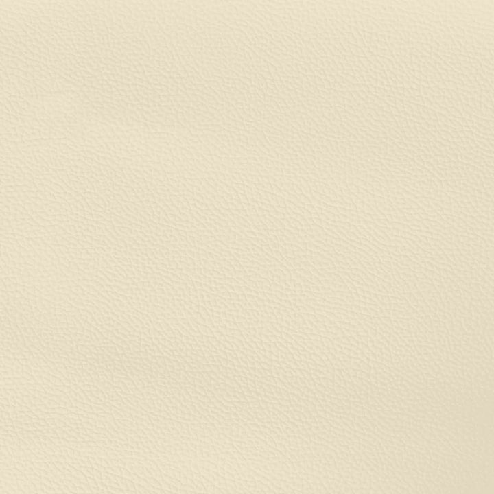 kontinentalseng med madras 200x200 cm kunstlæder cremefarvet