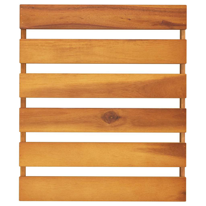 foldbar reol med 3 hylder 43x31x63 cm massivt akacietræ brun