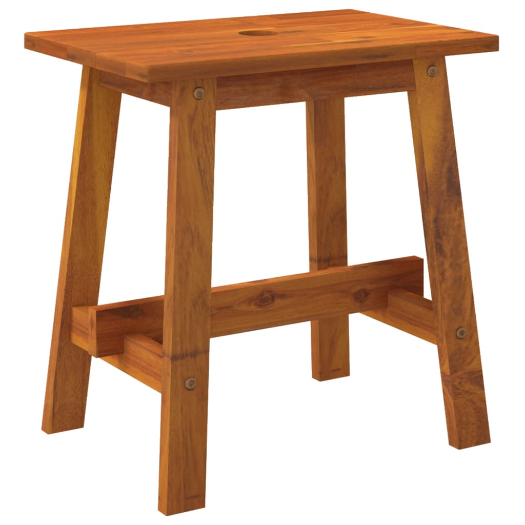 taburet 45x29x45 cm rektangulær massivt akacietræ