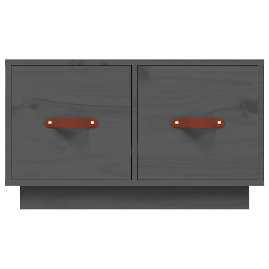 sofabord 60x53x35 cm massivt fyrretræ grå