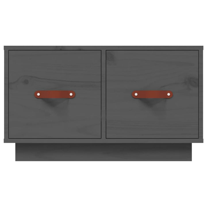 sofabord 60x53x35 cm massivt fyrretræ grå