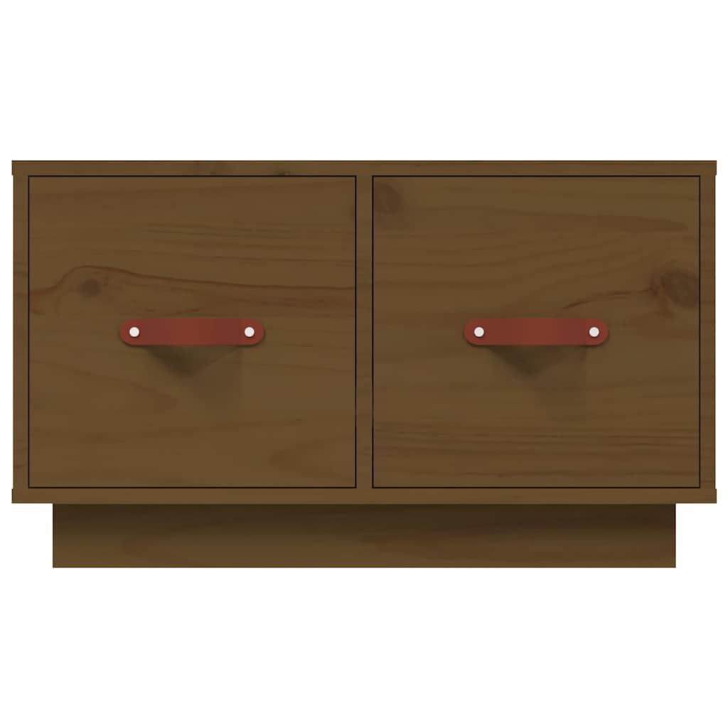sofabord 60x53x35 cm massivt fyrretræ gyldenbrun