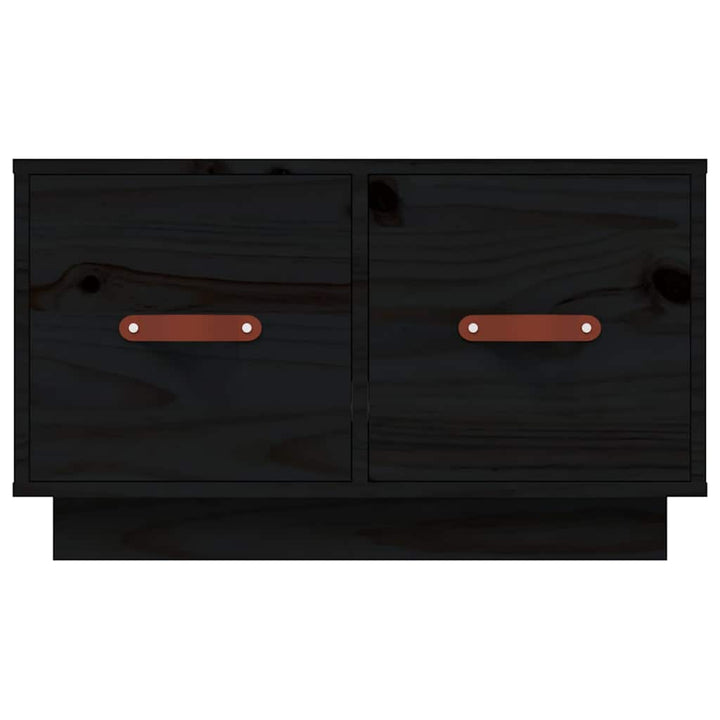 sofabord 60x53x35 cm massivt fyrretræ sort