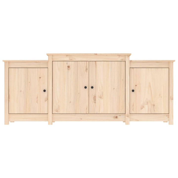 skænk 164x37x68 cm massivt træ fyrretræ