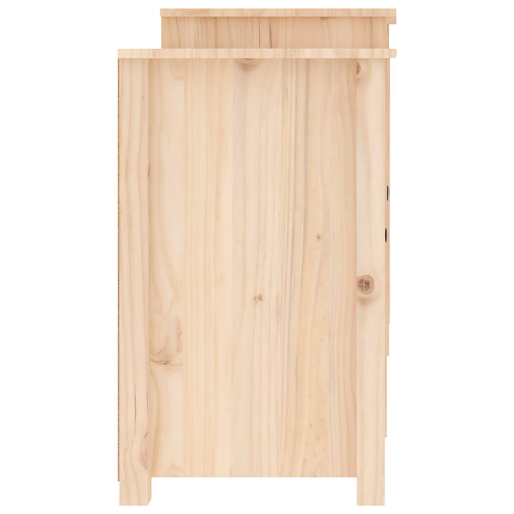 skænk 164x37x68 cm massivt træ fyrretræ