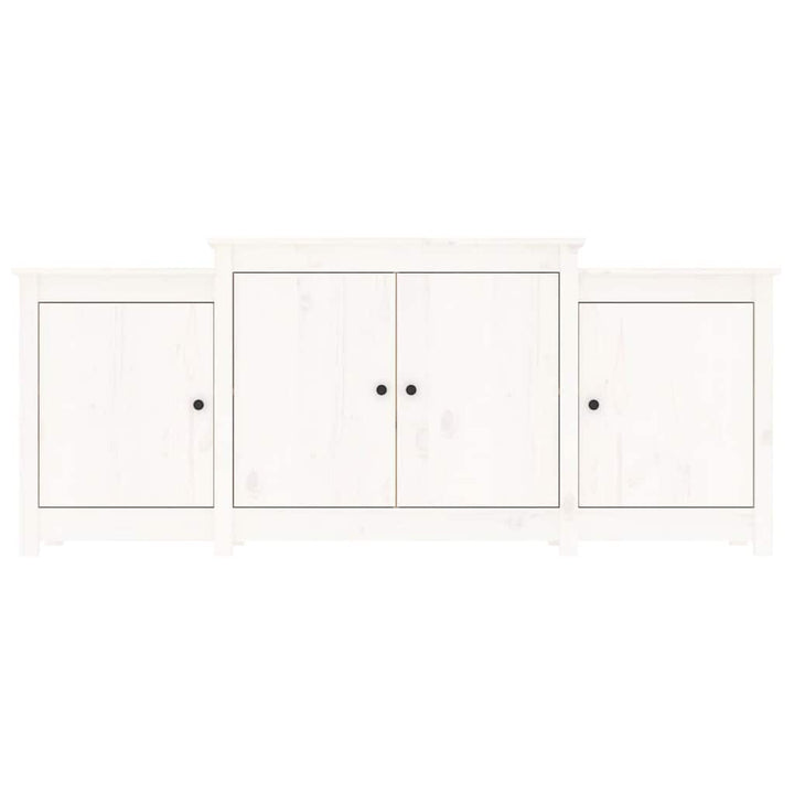 skænk 164x37x68 cm massivt fyrretræ hvid