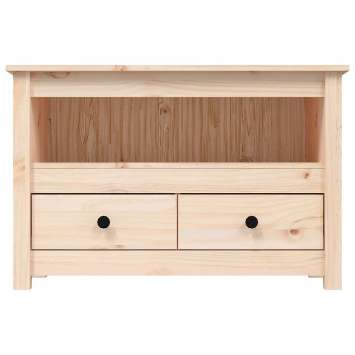 tv-bord 79x35x52 cm massivt fyrretræ
