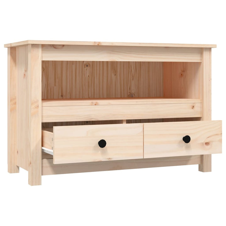 tv-bord 79x35x52 cm massivt fyrretræ